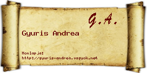 Gyuris Andrea névjegykártya